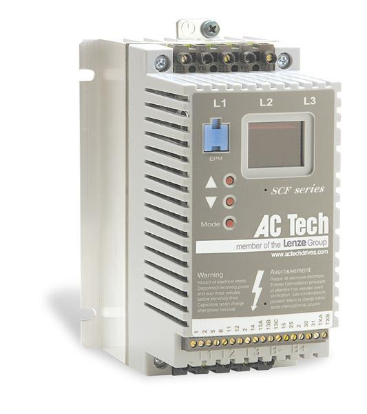 SF210YF1 Lenze AC MOTOR DRIVE ,FREQUENCY INVERTER ,SCF SERIES, VARIABLE SPEED, 208/240 VAC 50/60 HZ,1 HP,0.75 KW,1 OR 3 PHASE INPUT, THROUGH-HOLE MOUNT