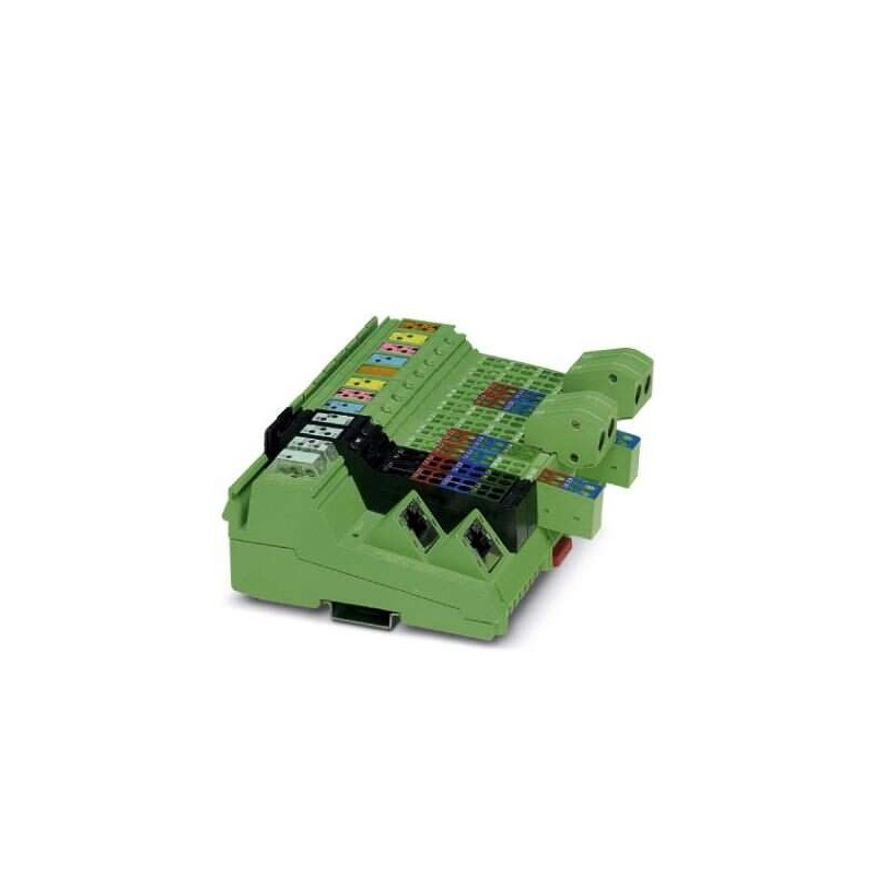 2700174 Phoenix Contact - Bus coupler - ILB S3 24 DI8 DO4 AO2 INC-IN2 Sercos III module in Inline block design for position regulation or control of two drive axis allows a variable frequency drive (with +/-10-V signal), a position encoder (with incremental signal) and relevant limit switch or home position switch for each axis