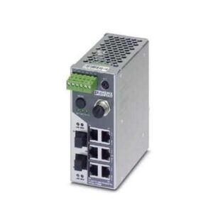 2700290 Phoenix Contact - Industrial Ethernet Switch - FL SWITCH SMN 6TX/2POF-PN Smart Managed Narrow switch with six 10/100 Mbps RJ45 ports und two 100 Mbps POF SC-RJ ports, PROFINET mode (default)