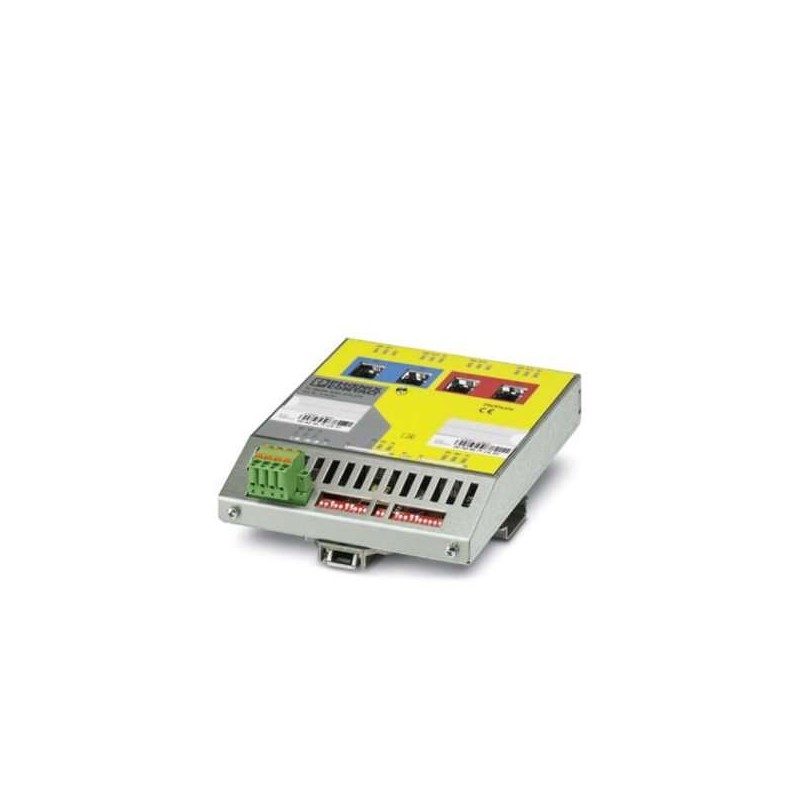 2700651 Phoenix Contact - FL PN/PN SDIO-2TX/2TX Safe PROFINET gateway, IP20 protection, for connecting two PROFINET systems, up to 128 byte standard I/O process data via PROFINET, up to 11 byte safe I/O process data via PROFIsafe