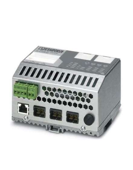 2700692 Phoenix Contact - Industrial Ethernet Switch - FL SWITCH IRT TX 3POF Ethernet Switch, one port in RJ45 format and three ports in POF SC-RJ format for PROFINET RT/IRT, DIN rail mountable