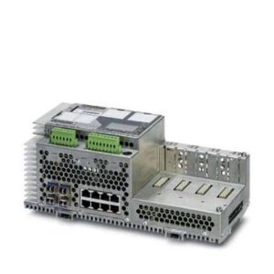 2700787 Phoenix Contact - Industrial Ethernet Switch - FL SWITCH GHS 12G/8-L3 Ethernet Gigabit Modular Switch with eight 10/100/1000 Mbps RJ45 slots and four 1000 Mbps SFP ports, can be extended by an extension station to up to 28 ports, with integrated routing function