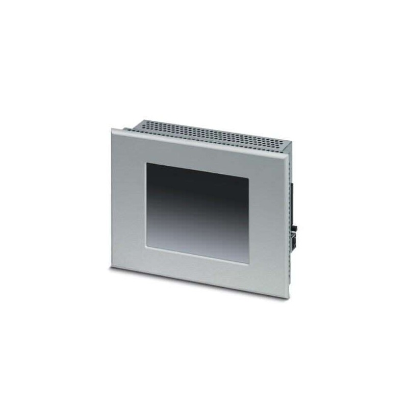 2700906 Phoenix Contact - Touch panel - TP 3057T Touch panel with 14.5 cm/5.7" TFT active-display (analog resistive (polyester)), 320 x 240 pixel(s) (QVGA), 65536 colors, Xscale PXA320, 806 MHz, 2x USB host 1.1, 1x CompactFlash, 1 x Ethernet (10/100 Mbps), RJ45, Windows CE 6.0 and user software: Visu+ / AX OPC Server. (bus system: without)