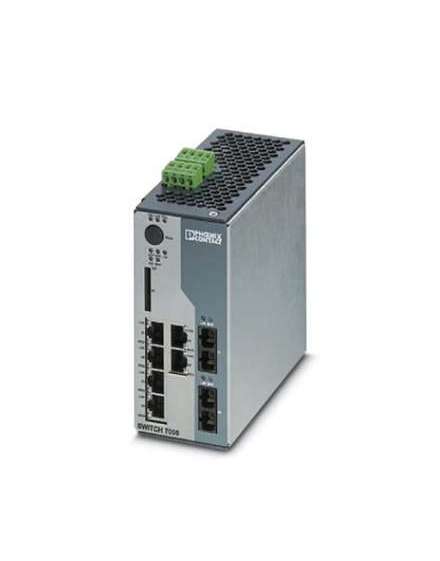 2701419 Phoenix Contact - Industrial Ethernet Switch - FL SWITCH 7006/2FX-EIP Managed Switch 7000, 6 RJ45 ports 10/100 Mbps, 2 SC multi-mode 100 Mbps, degree of protection: IP20, PROFINET Conformance-Class A, EtherNet/IP