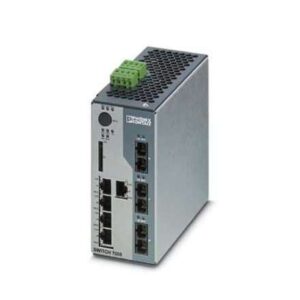 2701420 Phoenix Contact - Industrial Ethernet Switch - FL SWITCH 7005/FX-2FXSM-EIP Managed Switch 7000, 5 RJ45 ports 10/100 Mbps, 1 SC multi-mode 100 Mbps, 2 SC single mode 100 Mbps, degree of protection: IP20, PROFINET Conformance-Class A, EtherNet/IP