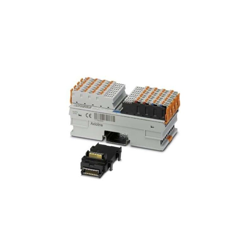 2701450 Phoenix Contact - I/O module - AXL F DI64/1 2F Axioline F, Digital input module, Digital inputs: 64, 24 V DC, connection method: 1-wire, transmission speed in the local bus: 100 Mbps, degree of protection: IP20, including bus base module and Axioline F connectors