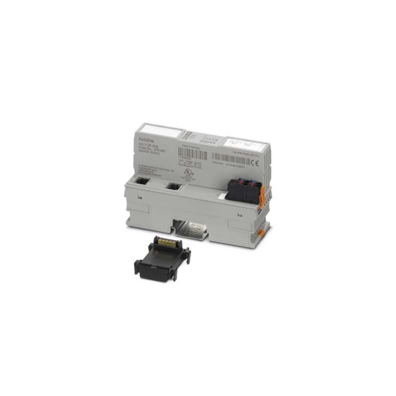2701457 Phoenix Contact - Bus coupler - AXL F BK SAS Axioline F, Bus coupler, Ethernet (IEC 61850, MMS, GOOSE), RJ45 socket, transmission speed in the local bus: 100 Mbps, degree of protection: IP20, including bus base module and Axioline F connector