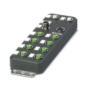 2701523 Phoenix Contact - Distributed I/O device - AXL E EC DI8 DO4 2A M12 6P Axioline E, Digital I/O device, EtherCAT, M12 fast connection technology, Digital inputs: 8, 24 V DC, connection method: 4-wire, Digital outputs: 4, 24 V DC, 2 A, connection method: 3-wire, Plastic housing, degree of protection: IP65/IP67