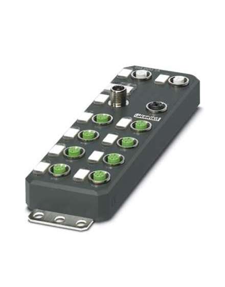2701523 Phoenix Contact - Distributed I/O device - AXL E EC DI8 DO4 2A M12 6P Axioline E, Digital I/O device, EtherCAT, M12 fast connection technology, Digital inputs: 8, 24 V DC, connection method: 4-wire, Digital outputs: 4, 24 V DC, 2 A, connection method: 3-wire, Plastic housing, degree of protection: IP65/IP67