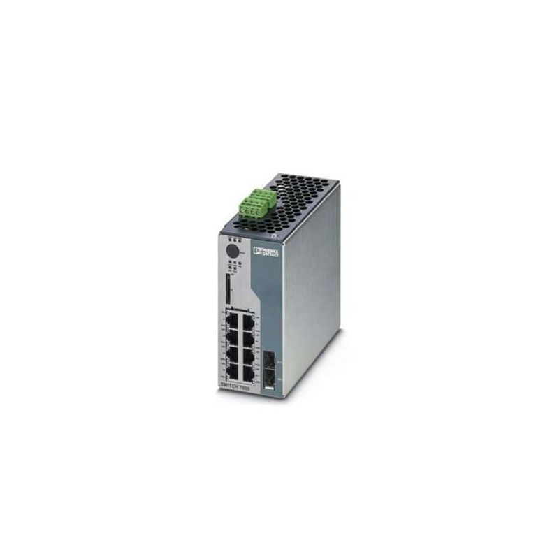 2701554 Phoenix Contact - FL SWITCH 7006-2GC-EIP Managed Switch 7000, 6 RJ45 ports 10/100 Mbps, 2 Combo ports 10/100/1000 Mbps, degree of protection: IP20, PROFINET Conformance-Class A, EtherNet/IP
