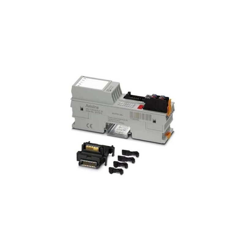 2701813 Phoenix Contact - I/O module - AXL F DO16 FLK 1H Axioline F, Digital output module, Digital outputs: 16, 24 V DC, 500 mA, connection method: FLK connector (20-pos.), transmission speed in the local bus: 100 Mbps, degree of protection: IP20, including bus base module and Axioline F connector