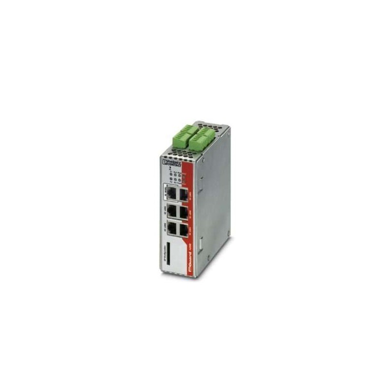 2701875 Phoenix Contact - Router FL MGUARD RS2005 TX VPN - Security router in metal housing with integrated 5-port switch, VPN, with extended temperature range, SD card slot, simple firewall, router with NAT/1:1-NAT