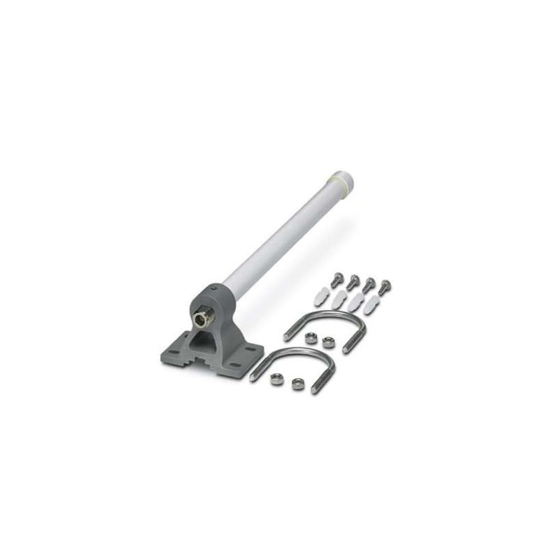 2702136 Phoenix Contact - Antenna - ANT-OMNI-868-01 Omnidirectional antenna, 868 MHz, gain: 4 dBi, polarization: linear, opening angle: h/v 360°/30°, degree of protection: IP67, seawater-resistant, connection: N (female), incl. mounting bracket and mast clips, ATEX and IECEx approval