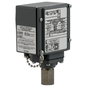 9012GCW21 Telemecanique Pressure Switch, Differential, NPTF 1/4"-18, 90 psi, 2900 psi, DPDT, 240 VAC