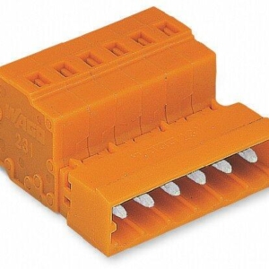 231-642 Wago 1-conductor male connector; CAGE CLAMP; 2.5 mm2; Pin spacing 5.08 mm; 12-pole; 2,50 mm2; orange
