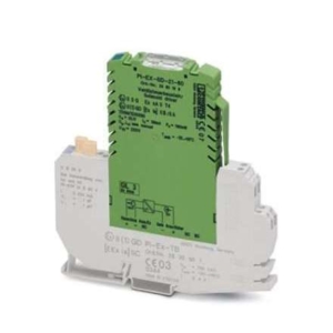 2865188 Phoenix Contact - Solenoid driver - PI-EX-SD-21-60 Ex i solenoid driver, pluggable. To control intrinsically safe solenoid valves, alarm modules as well as simple electric equipment installed in Ex areas. For Group IIB gases, loop-powered. Electrical isolation.