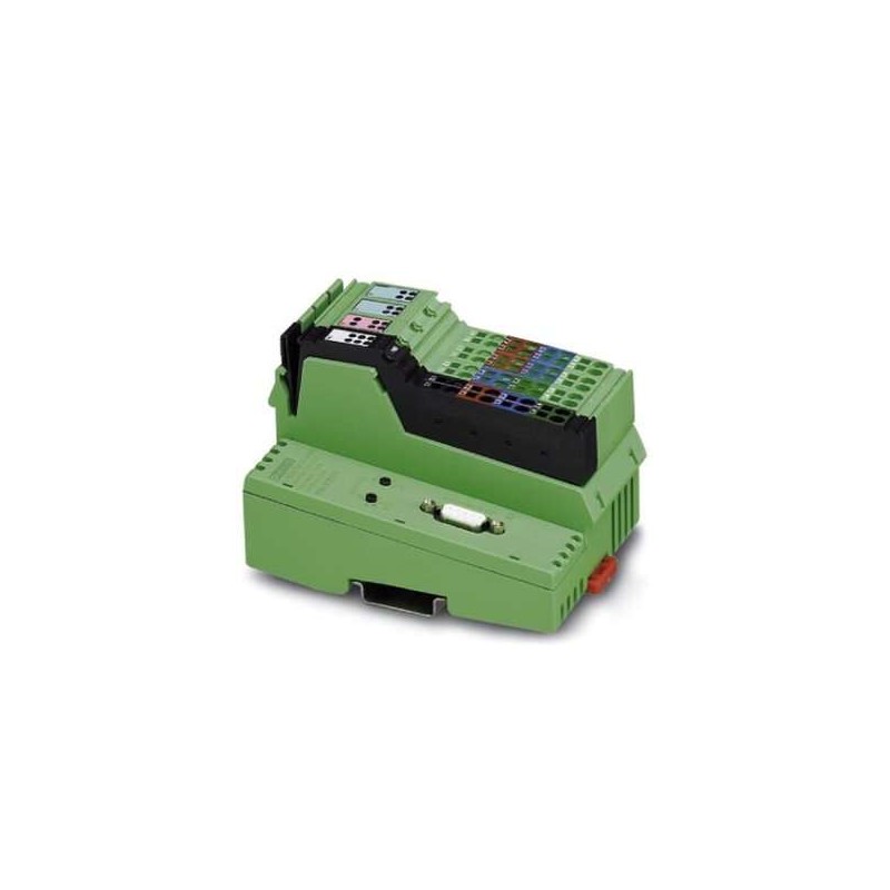 2878696 Phoenix Contact - IL MOD BK DI8 DO4-PAC Inline, Bus coupler, Modbus/RTU, D-SUB-9 female connector, Digital inputs: 8, 24 V DC, connection method: 3-wire, Digital outputs: 4, 24 V DC, 500 mA, connection method: 3-wire, transmission speed in the local bus: 500 kbps / 2 Mbps, degree of protection: IP20, including Inline connectors and marking fields