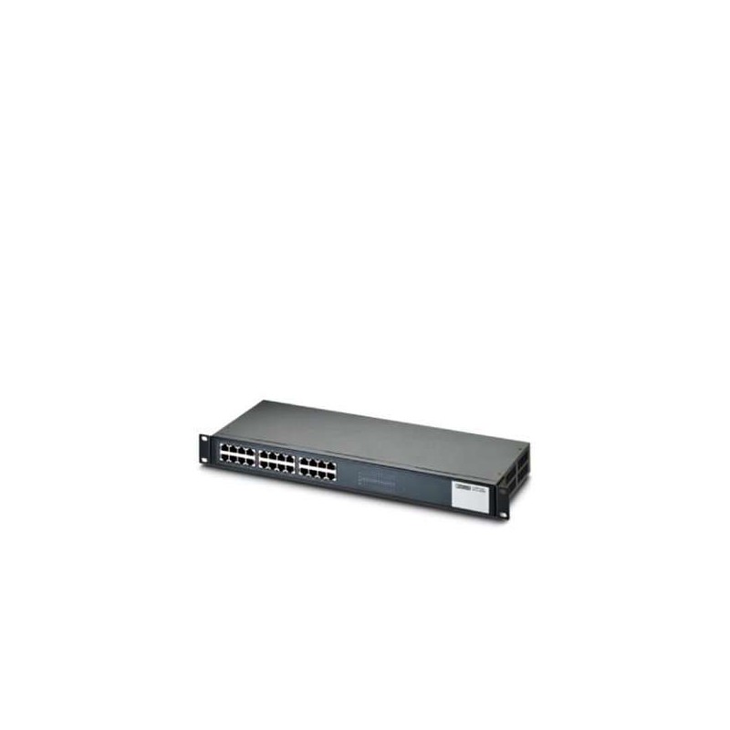 2891057 Phoenix Contact - Industrial Ethernet Switch - FL SWITCH 1924 Ethernet switch, 24 Ethernet ports on the front in RJ45 format, automatic detection of 10, 100 or 1000 Mbps data transmission rate, coupling of network segments with different transmission speeds, auto crossing function, installs in 19-in. (482 mm) rack