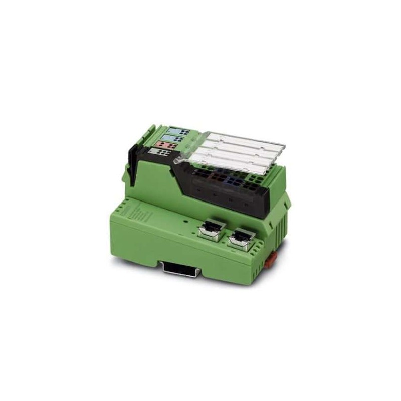 2897758 Phoenix Contact - IL EIP BK DI8 DO4 2TX-PAC Inline, Bus coupler, EtherNet/IP, RJ45 jack, Digital inputs: 8, 24 V DC, connection method: 3-conductor, Digital outputs: 4, 24 V DC, 500 mA, connection method: 3-conductor, transmission speed in the local bus: 500 kbps / 2 Mbps, degree of protection: IP20, including Inline connectors and marking fields