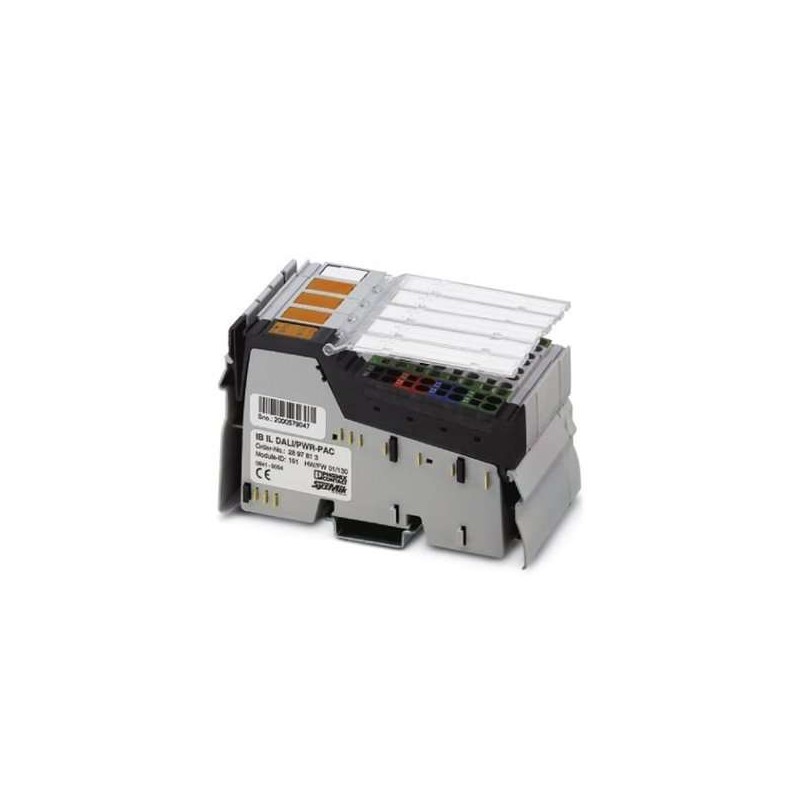 2897813 Phoenix Contact - IB IL DALI/PWR-PAC Inline, DALI master, integrated DALI power supply unit, safe electrical isolation, transmission speed in the local bus: 500 kbps, degree of protection: IP20, including Inline connectors and marking fields