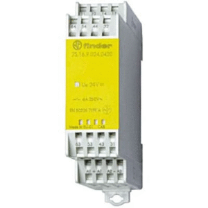 7S.14.8.120.0220 Finder Finder 7S.14.8.120.0220 2NO/2NC DIN Rail Panel Mount Relay Screwless, 6 A, 110 to 125V ac