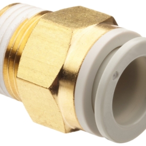 KQ2H08-01AS SMC One-Touch Fitting, 8 mm Tube Size, Male, R Thread, KQ2 Series