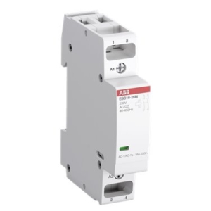 1SBE111111R0620 ABB - ESB16-20N-06 The ESB16..N installation contactors are used to control single loads up to 16 A and can be operated by AC or DC.These contactors are made for use in household applications as well as in industrial environments.The following benefits are provided:Hum-free operation, low power consumption and integrated overvoltage protection.Various contact combinations and accessories are available.