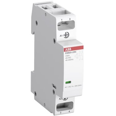 1SBE121111R0602 ABB - ESB20-02N-06 ESB20-02N-06 Installation Contactor (NC) 20 A - 0 NO - 2 NC - 230 V - Control Circuit DC