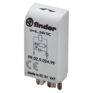 99.02.8.230.07 Finder Protection module; hoof; Color: Green; 110÷240VAC