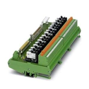 2900068 Phoenix Contact - Active module - UM- D37SUB/M/HC3/16DO/MR/MT 16-channel relay module (1 changeover contact) for Honeywell C300 output modules. On the control side, the module is controlled via D-SUB 37-pos. or FLK 50-pos. A screw connection with knife disconnection is available on the field side.