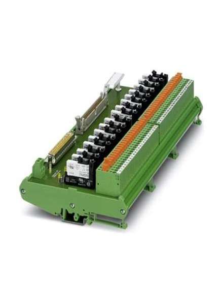 2900068 Phoenix Contact - Active module - UM- D37SUB/M/HC3/16DO/MR/MT 16-channel relay module (1 changeover contact) for Honeywell C300 output modules. On the control side, the module is controlled via D-SUB 37-pos. or FLK 50-pos. A screw connection with knife disconnection is available on the field side.