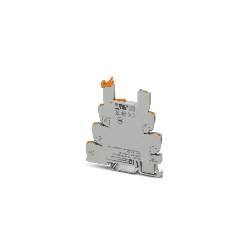2900443 Phoenix Contact - Relay base - PLC-BPT- 5DC/21 6.2 mm PLC basic terminal block with push-in connection, without relay or solid-state relay, for mounting on DIN rail NS 35/7,5, 1 PDT, input voltage 5 V DC