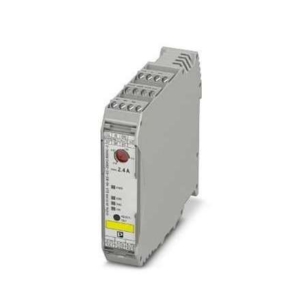 2900568 Phoenix Contact - Hybrid motor starter - ELR H3-IES-SC-230AC/500AC-2 Hybrid motor starter for starting 3~ AC motors up to 550 V AC, with 230 V AC input, 2.4 A output current, emergency stop function, and adjustable overload shutdown.