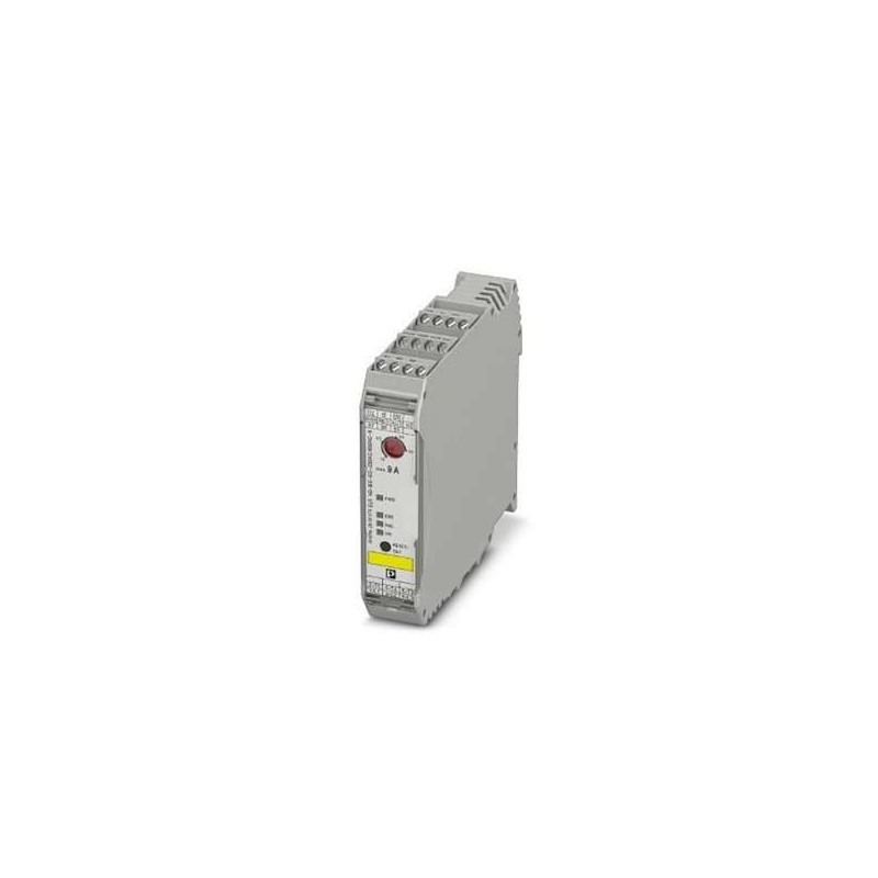 2900570 Phoenix Contact - Hybrid motor starter - ELR H3-IES-SC-230AC/500AC-9 Hybrid motor starter for starting 3~ AC motors up to 550 V AC, with 230 V AC input, 9 A output current, emergency stop function, and adjustable overload shutdown.