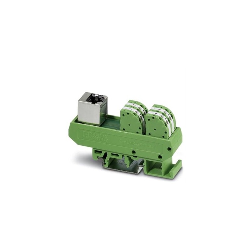 2900682 Phoenix Contact - Passive module - UMK-RJ45/S/8PTDA VARIOFACE module for connecting a RJ45 socket with spring-cage double connection terminal blocks in direct plug-in method.