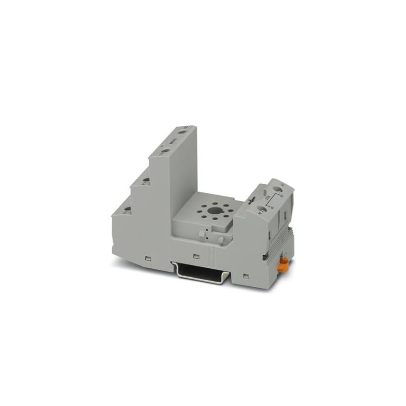 2900935 Phoenix Contact - Relay base - RIF-3-BSC/2X21 RIF-3... relay base, for octal relay with 2 changeover contacts, screw connection, plug-in option for input/interference suppression modules, for mounting on NS 35/7,5