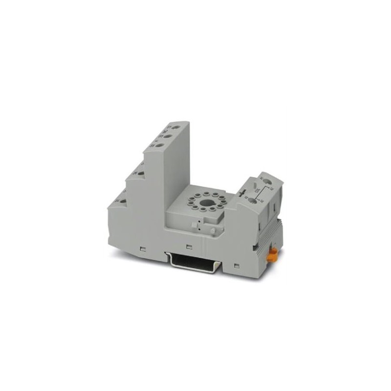 2900936 Phoenix Contact - Relay base - RIF-3-BSC/3X21 RIF-3... relay base, for octal relay with 3 changeover contacts, screw connection, plug-in option for input/interference suppression modules, for mounting on NS 35/7,5