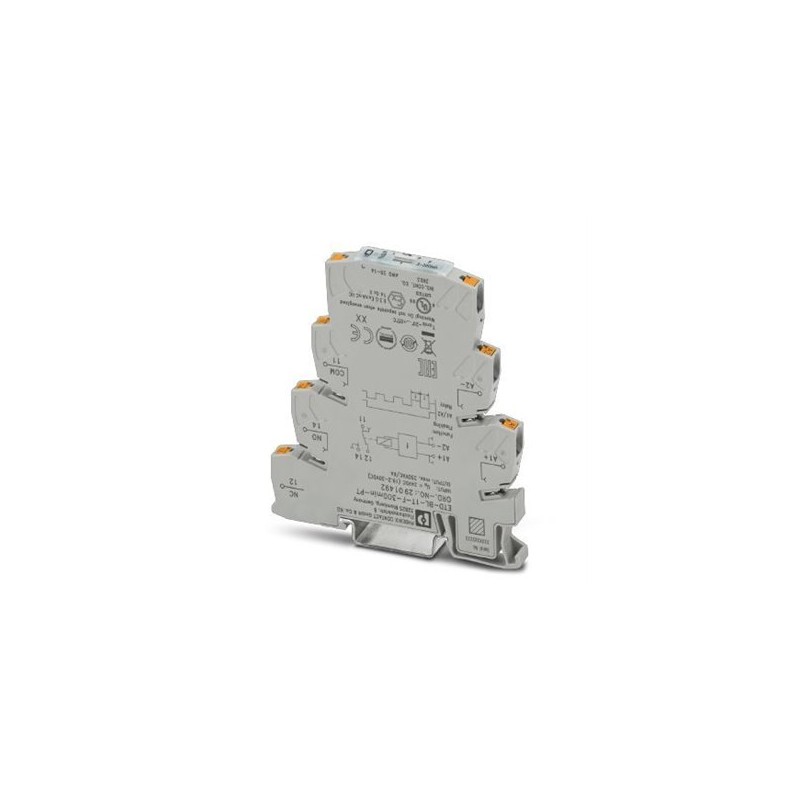 2901492 Phoenix Contact - Timer relay - ETD-BL-1T-F-300MIN-PT Timer relay with flasher function (beginning with pulse) and an adjustable time range (0.1 s - 10 s), with push-in connection