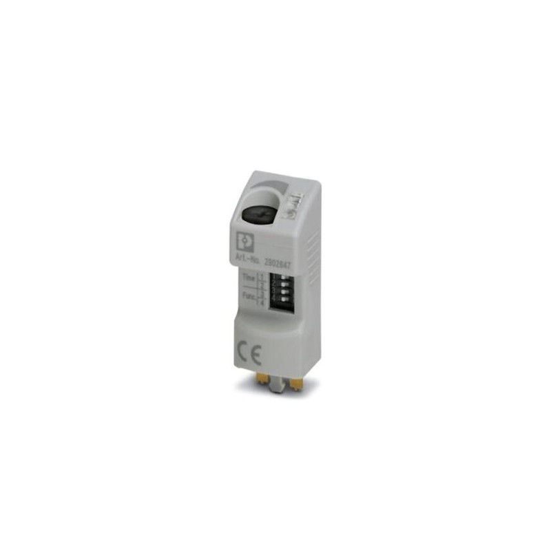 2902647 Phoenix Contact - Timer module - RIF-T3-24UC Plug-in module for extending a relay module to create a timer relay, 3 time functions, 4 time ranges, for mounting on RIF-1, RIF-2, RIF-3, and RIF-4, input voltage: 12...24VDC