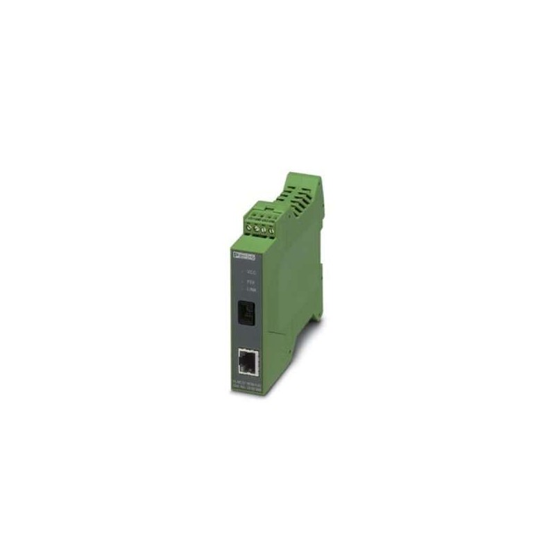 2902658 Phoenix Contact - FO converters - FL MC EF WDM-A SC FO converter (replacement device A), for full duplex transmission from 10/100Base-T(X) to individual simplex fiberglass with WDM (wavelength division multiplex) technology, SC simplex fiber optic connection (1310/1550 nm). Device set (type A and type B) required for operation.