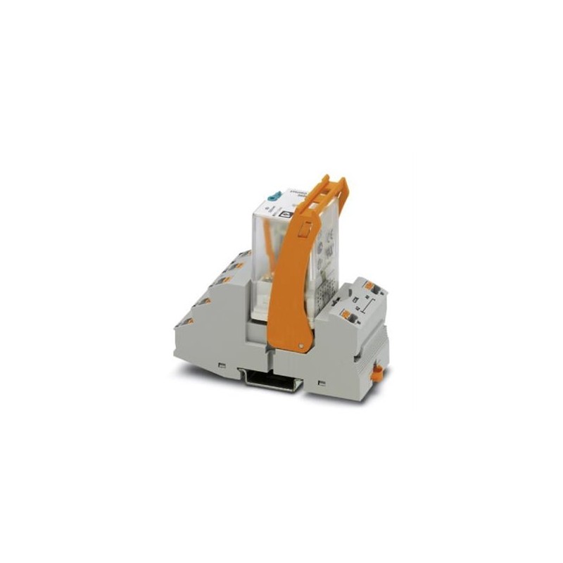 2903294 Phoenix Contact - Relay Module - RIF-3-RPT-LDP-24DC/3X21 Pre-assembled relay module with push-in connection, consisting of: relay base, power contact relay, and retaining bracket. Contact type: 3 PDTs. Input voltage: 24 V DC