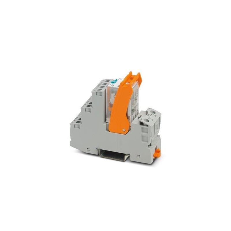 2903324 Phoenix Contact - Relay Module - RIF-2-RSC-LDP-125DC/2X21 Pre-assembled relay module with screw connection, consisting of: relay base, power contact relay, and retaining bracket. Contact type: 2 changeover contacts. Input voltage: 125 V DC
