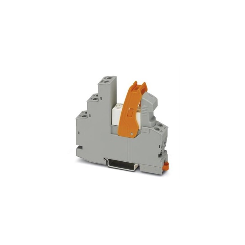 2903352 Phoenix Contact - Relay Module - RIF-1-RSC-LV-120AC/1X21AU Pre-assembled relay module with screw connection, consisting of: relay base, multi-layer contact relay, plug-in display/interference suppression module, and retaining bracket. Contact type: 1 changeover contact. Input voltage: 120 V AC