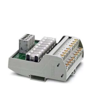 2903603 Phoenix Contact - Potential distributors - VIP-2/PT/PDM-2/16/FU 6.3A VARIOFACE module, with two equipotential busbars (P1, P2) for potential distribution, for mounting on NS 35 rails. Module width: 97.7 mm
