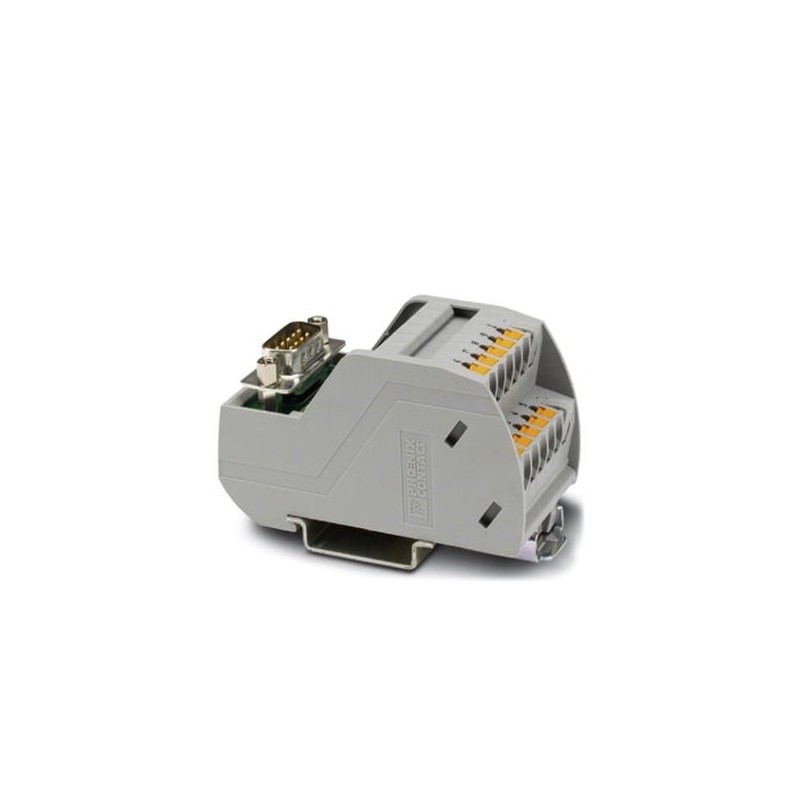 2903777 Phoenix Contact - Interface module - VIP-2/PT/D 9SUB/M VARIOFACE module, with push-in connections and male D-SUB miniature pin strip, for mounting on NS 35 rails, 9-pos.