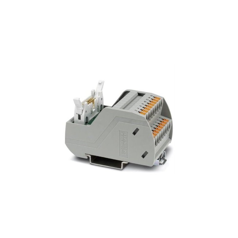 2903789 Phoenix Contact - Interface module - VIP-2/PT/FLK16 VARIOFACE module, with push-in connections and flat-ribbon cable connector, for mounting on NS 35 rails, with pin strip and short and long locking latches for socket strips, 16-pos.