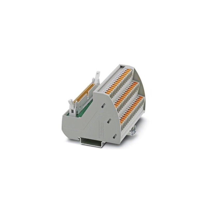 2903794 Phoenix Contact - Interface module - VIP-3/PT/FLK50 VARIOFACE module, with push-in connection and flat-ribbon cable connector, for mounting on NS 35 DIN rails, with pin strip plus short and long locking latches for socket strips, 50-pos.