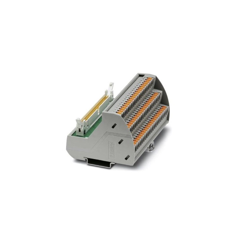 2903796 Phoenix Contact - Interface module - VIP-3/PT/FLK64 VARIOFACE module, with push-in connection and flat-ribbon cable connector, for mounting on NS 35 DIN rails, with pin strip plus short and long locking latches for socket strips, 64-pos.