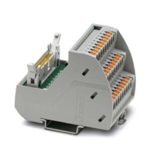 2904252 Phoenix Contact - Interface module - VIP-3/PT/FLK26/LED VARIOFACE module, with push-in connection and flat-ribbon cable connector, for mounting on NS 35 rails, with pin strip and short and long locking latches for socket strips, 26-pos., with LED