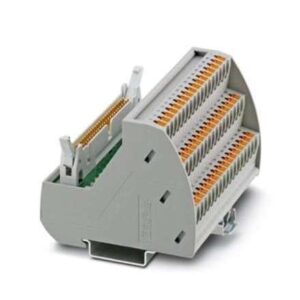 2904255 Phoenix Contact - Interface module - VIP-3/PT/FLK50/LED VARIOFACE module, with push-in connection and flat-ribbon cable connector, for mounting on NS 35 rails, with pin strip and short and long locking latches for socket strips, 50-pos., with LED